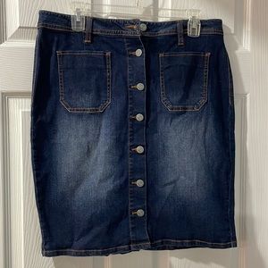 Kenneth Cole Denim Pencil Skirt